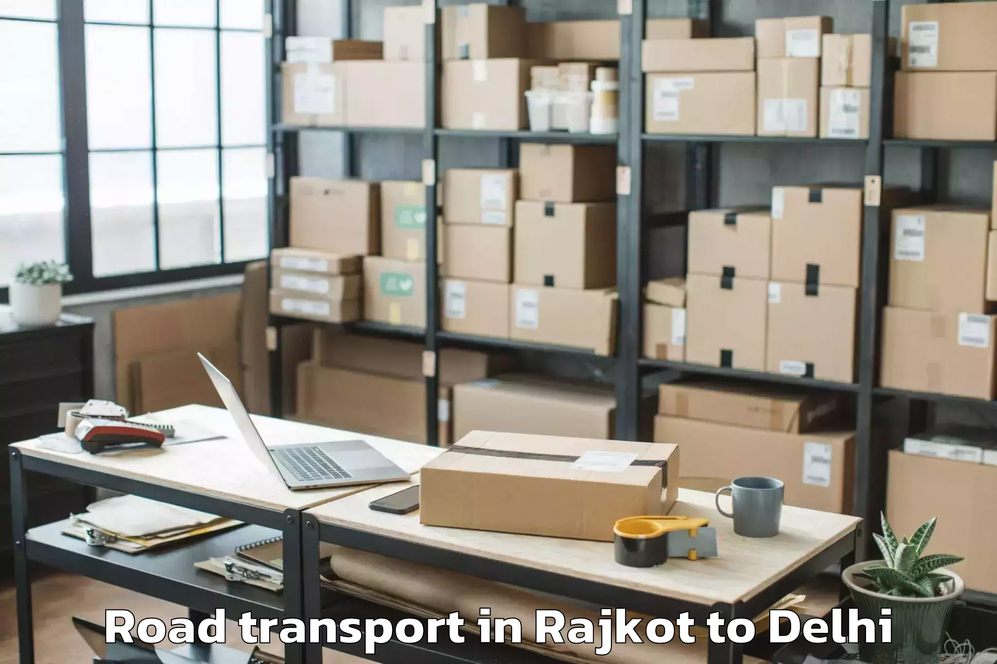 Easy Rajkot to Mgf Metropolitan Mall Delhi Road Transport Booking